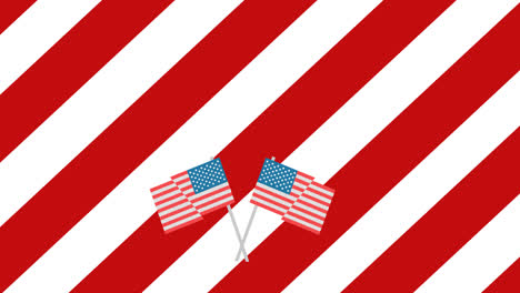 Animación-De-Iconos-De-Banderas-Americanas-Sobre-La-Bandera-Americana
