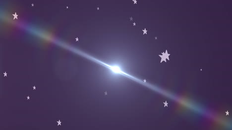 Animation-of-christmas-stars-falling-over-purple-background