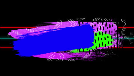 Animation-Farbenfroher-Geometrischer-Grafiken-Auf-Schwarzem-Hintergrund