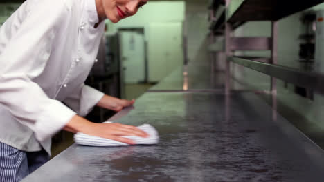 Happy-chef-wiping-down-the-counter