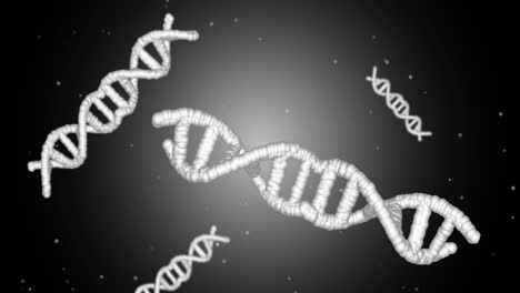 Makroanimation-Eines-Violetten-3D-DNA-Strangs,-Der-Sich-Dreht