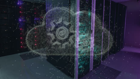 Cloud-Symbol-Und-Netzwerk-Von-Verbindungen-Schweben-Vor-Dem-Computer-Serverraum