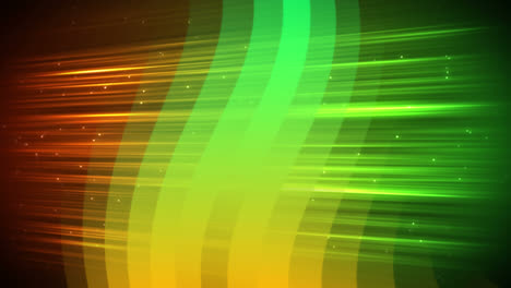 Animation-of-lights-and-waves-over-background-with-red-and-green-lines