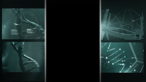 Digitale-Animation-Mehrerer-Bildschirme-Mit-Medizinischer-Datenverarbeitung-Vor-Blauem-Hintergrund