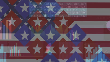 Animación-De-Banderas-Americanas-Con-Procesamiento-Estadístico