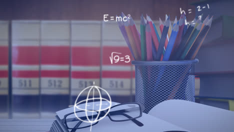 Animation-Von-Mathematischen-Gleichungen-über-Schulgegenständen-Im-Unterricht