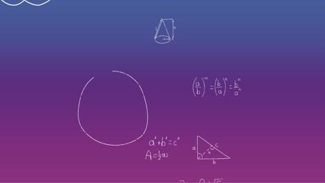 Animación-De-Fórmulas-Matemáticas-Escritas-A-Mano-Sobre-Fondo-Azul-A-Morado