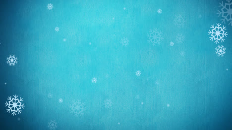 Animation-Eines-Weihnachtlichen-Schneeflockenmusters-Auf-Blauem-Hintergrund