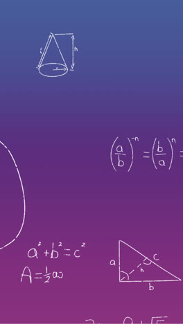 Animation-Handgeschriebener-Mathematischer-Formeln-Auf-Blauem-Bis-Violettem-Hintergrund