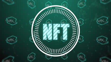 Animation-Von-NFT-Text-über-Scope-Scanning-Auf-Grünem-Hintergrund