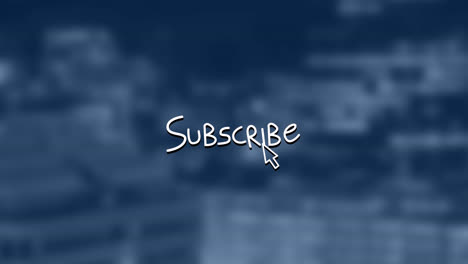 Animation-of-subscribe-text-over-blurred-background