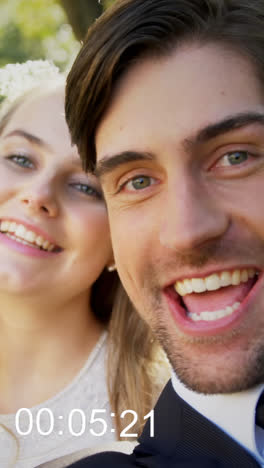 Animation-of-digital-camera-interface-over-caucasian-married-couple-smiling-to-camera