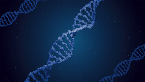 Makroanimation-Von-Sich-Drehenden-Blauen-3D-DNA-Strängen