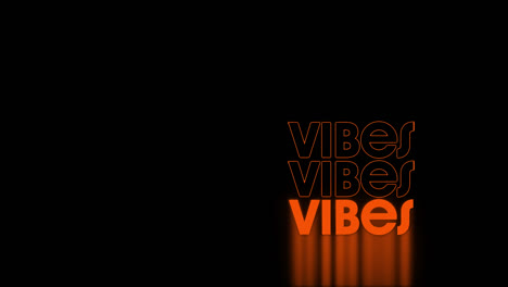 Animation-Von-Vibes-Text-über-Blitz-Auf-Schwarzem-Hintergrund