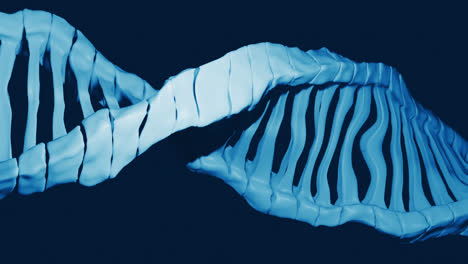 Makroanimation-Von-Sich-Drehenden-Grünen-3D-DNA-Strängen