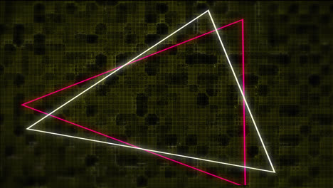 Animation-Bunter-Geometrischer-Formen-Und-über-Punktverbindungen