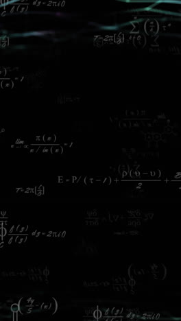 Animation-Mathematischer-Gleichungen-Und-Formen-Auf-Schwarzem-Hintergrund
