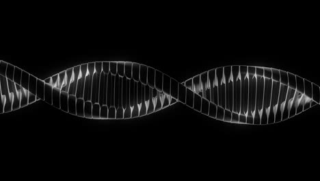 Makroanimation-Eines-Violetten-3D-DNA-Strangs,-Der-Sich-Dreht