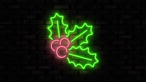 Animation-of-neon-holy-on-black-background