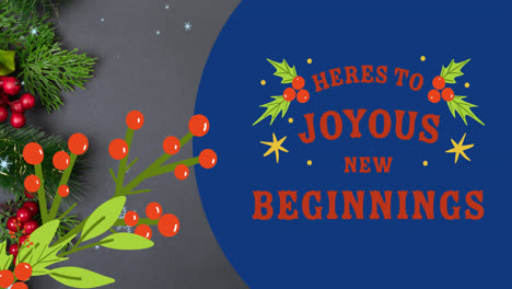 Animation-Des-Textes-„Frohe-Feiertage“-Zu-Weihnachten-über-Einem-Tannenbaum