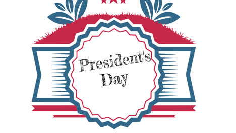 Animation-of-president's-day-text-over-hat-coloured-with-american-flag