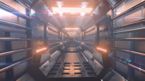 Animation-Von-Lichtspuren-über-Einem-Tunnel