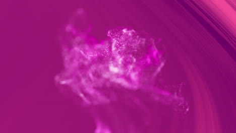 Animation-of-smoke-over-pink-background-with-lines
