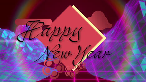 Animation-of-happy-new-year-text-over-digital-landscape