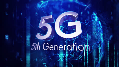 5g-text-and-multiple-numbers-floating-against-spinning-globe-and-digital-waves-on-blue-background