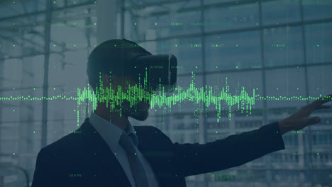 Animation-of-data-processing-over-caucasian-businessman-using-vr-headset