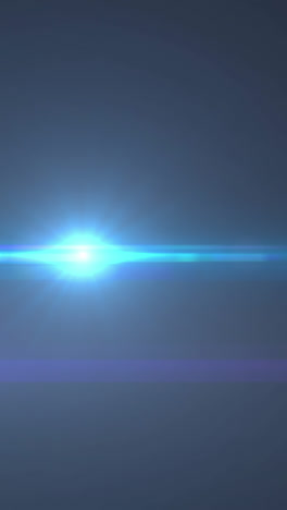 Animation-of-blue-spotlight-with-lens-flare-and-light-beams-moving-over-dark-background