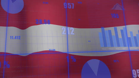 Animation-Der-Statistischen-Datenverarbeitung-Vor-Dem-Hintergrund-Der-Wehenden-österreichischen-Flagge