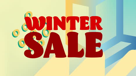 Animation-of-winter-sale-text-banner-over-abstract-colorful-shapes-against-gradient-background