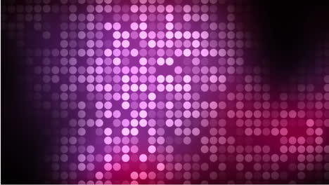 Animation-of-purple-gradient-glowing-mosaic-square-pattern-against-black-background