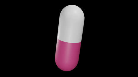Animation-of-floating-pill-on-black-background