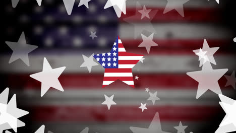 Animación-De-Estrellas-Sobre-La-Bandera-De-Los-Estados-Unidos-De-América.