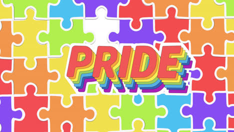 Animation-of-pride-text-over-rainbow-puzzle