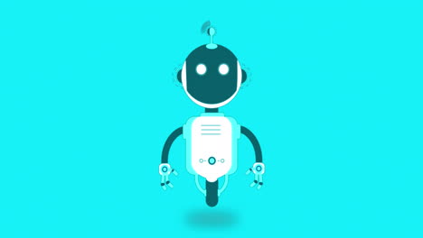 Animation-of-ai-chat-bot-over-colourful-striped-background
