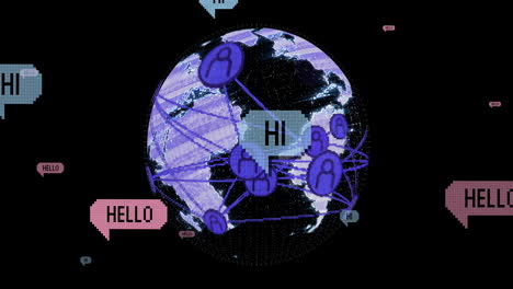 Animation-Von-Social-Media-Symbolen-Und-Text-über-Dem-Globus-Auf-Schwarzem-Hintergrund