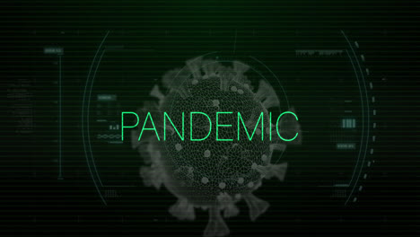 Animation-of-pandemic-text-over-virus-cell