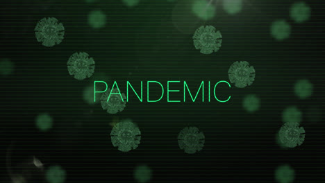 Animation-of-pandemic-text-over-virus-cells