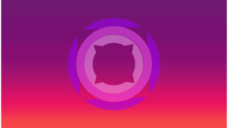 Animation-of-pink-scope-scanning-over-purple-background