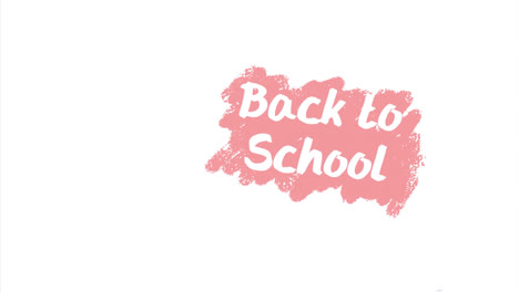 Animation-of-back-to-school-text-over-blackboard-on-white-background