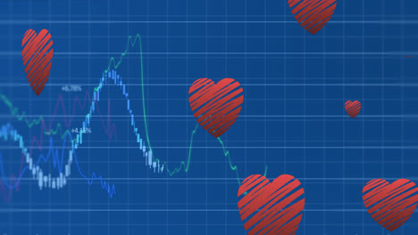 Animation-Der-Datenverarbeitung-über-Herzen