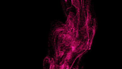 Animation-Wellenförmiger-Rosa-Punkte-Auf-Schwarzem-Hintergrund