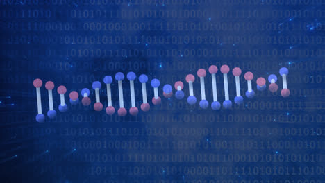 Animation-Von-DNA-Strängen-Und--Punkten-über-Binärer-Kodierung