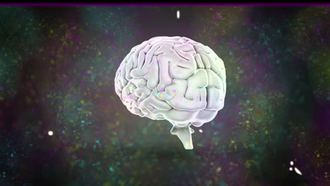 Animation-Einer-Störung-über-Dem-Menschlichen-Gehirn-Auf-Dunklem-Hintergrund