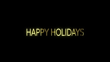 Happy-holidays-text-in-shining-gold-letters-on-black-background
