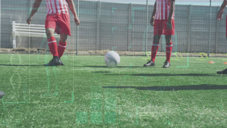 Animation-of-data-processing-over-kicking-ball-football-player