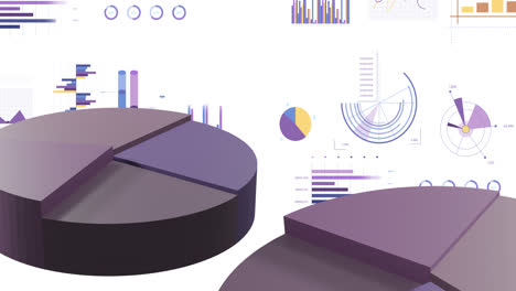 Animation-Der-Verarbeitung-Finanzieller-Daten-Mit-Grafiken-Auf-Weißem-Hintergrund